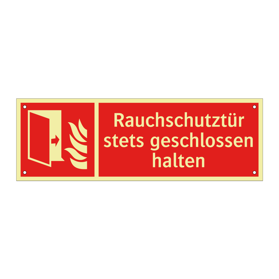 Rauchschutztür stets geschlossen halten