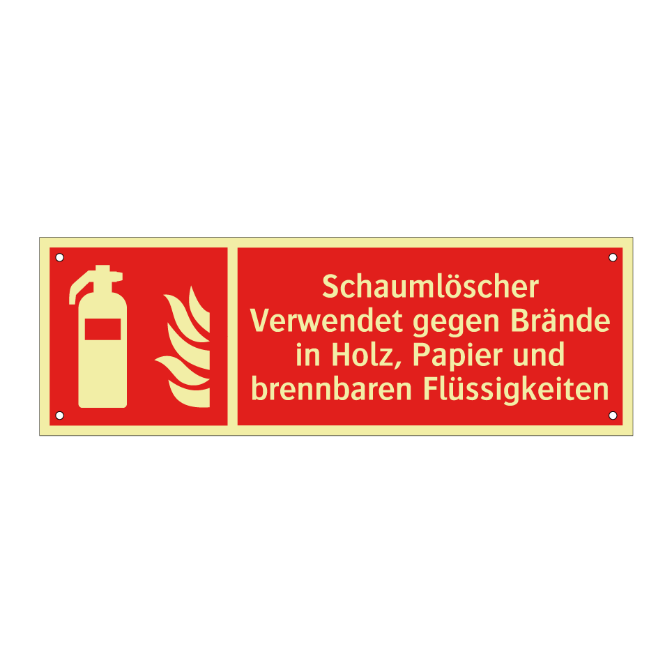 Schaumlöscher Verwendet gegen Brände in Holz, Papier und brennbaren Flüssigkeiten