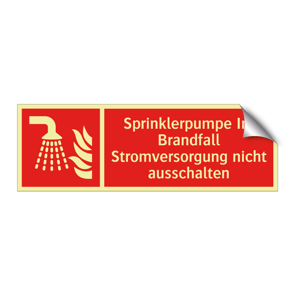 Sprinklerpumpe Im Brandfall Stromversorgung nicht ausschalten