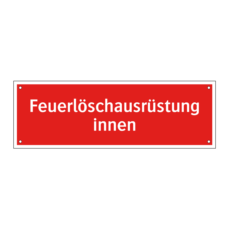 Feuerlöschausrüstung innen