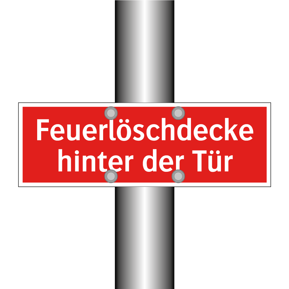 Feuerlöschdecke hinter der Tür