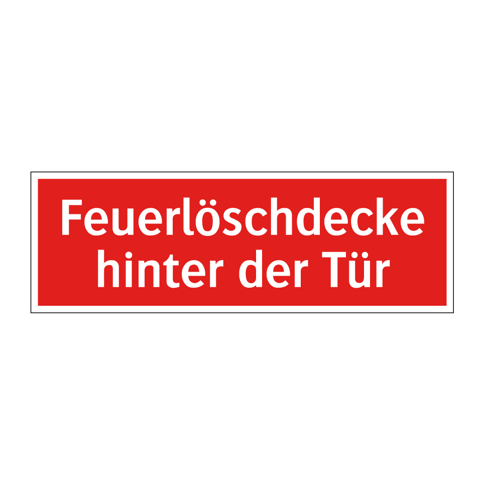 Feuerlöschdecke hinter der Tür