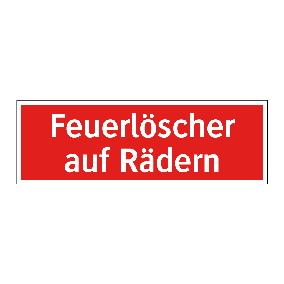 Feuerlöscher auf Rädern