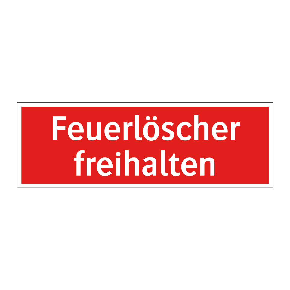 Feuerlöscher freihalten