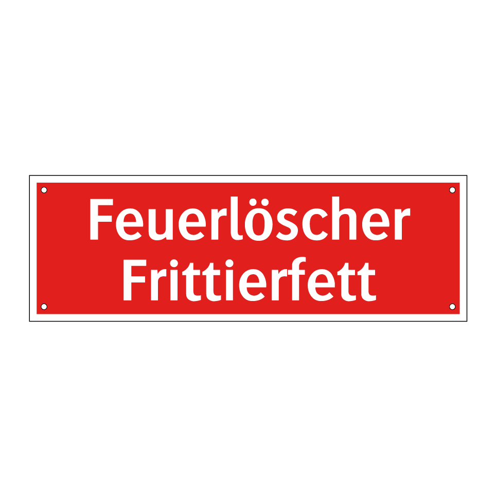 Feuerlöscher Frittierfett