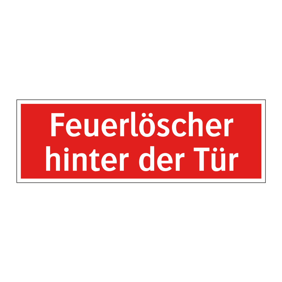 Feuerlöscher hinter der Tür