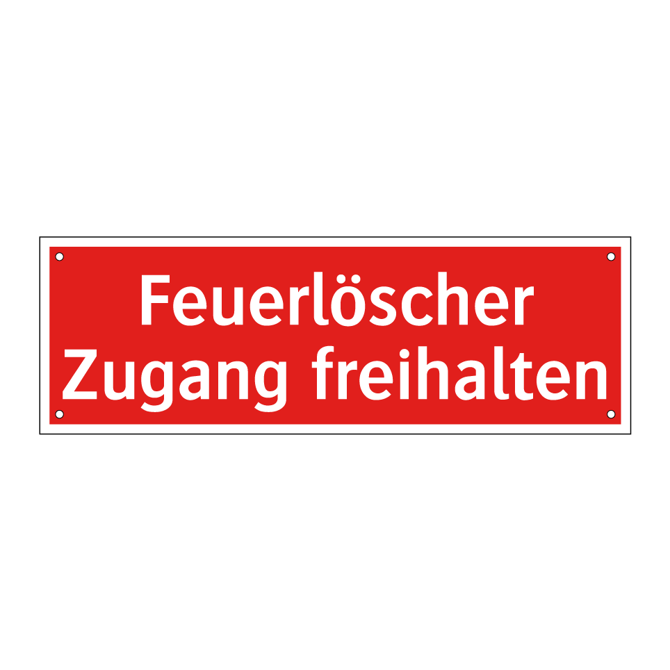 Feuerlöscher Zugang freihalten