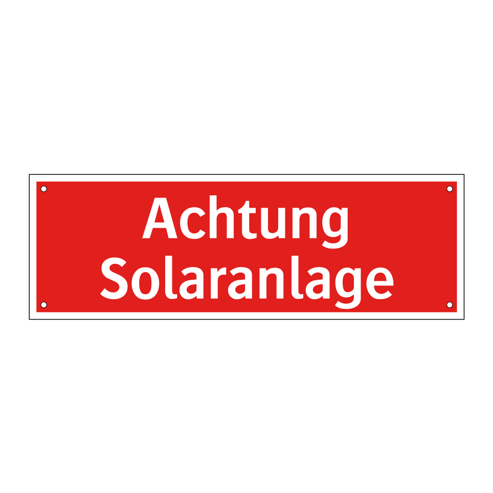 Achtung Solaranlage