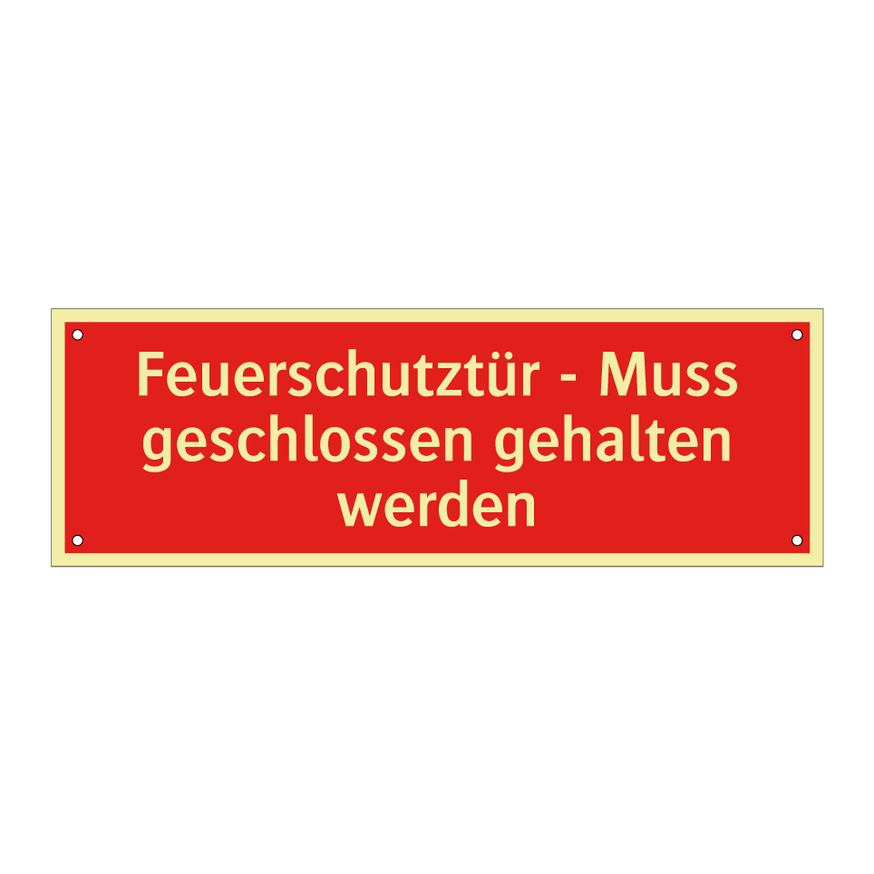 Feuerschutztür - Muss geschlossen gehalten werden