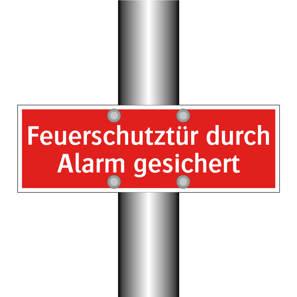 Feuerschutztür durch Alarm gesichert