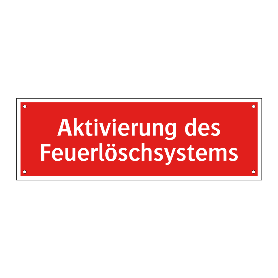 Aktivierung des Feuerlöschsystems
