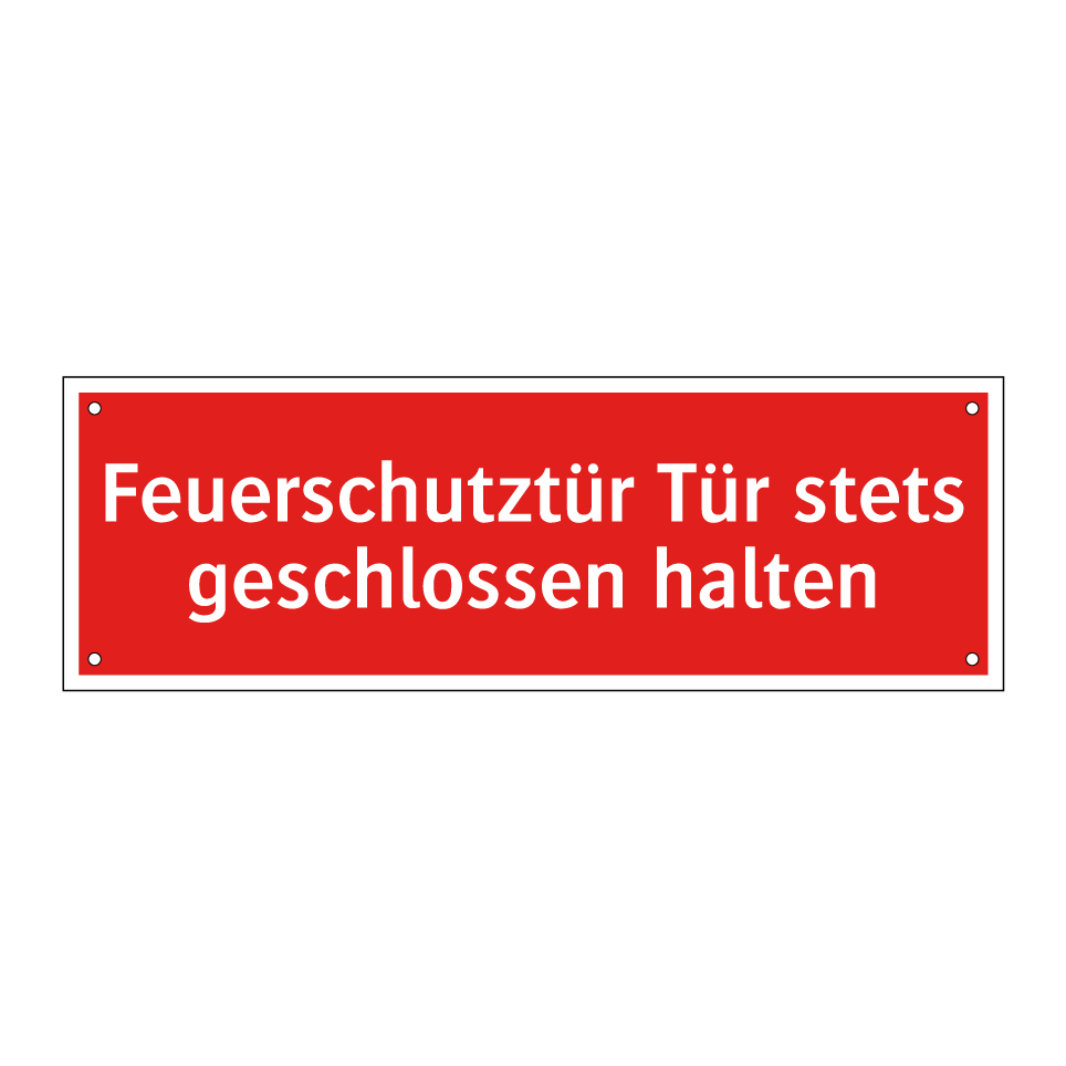 Feuerschutztür Tür stets geschlossen halten