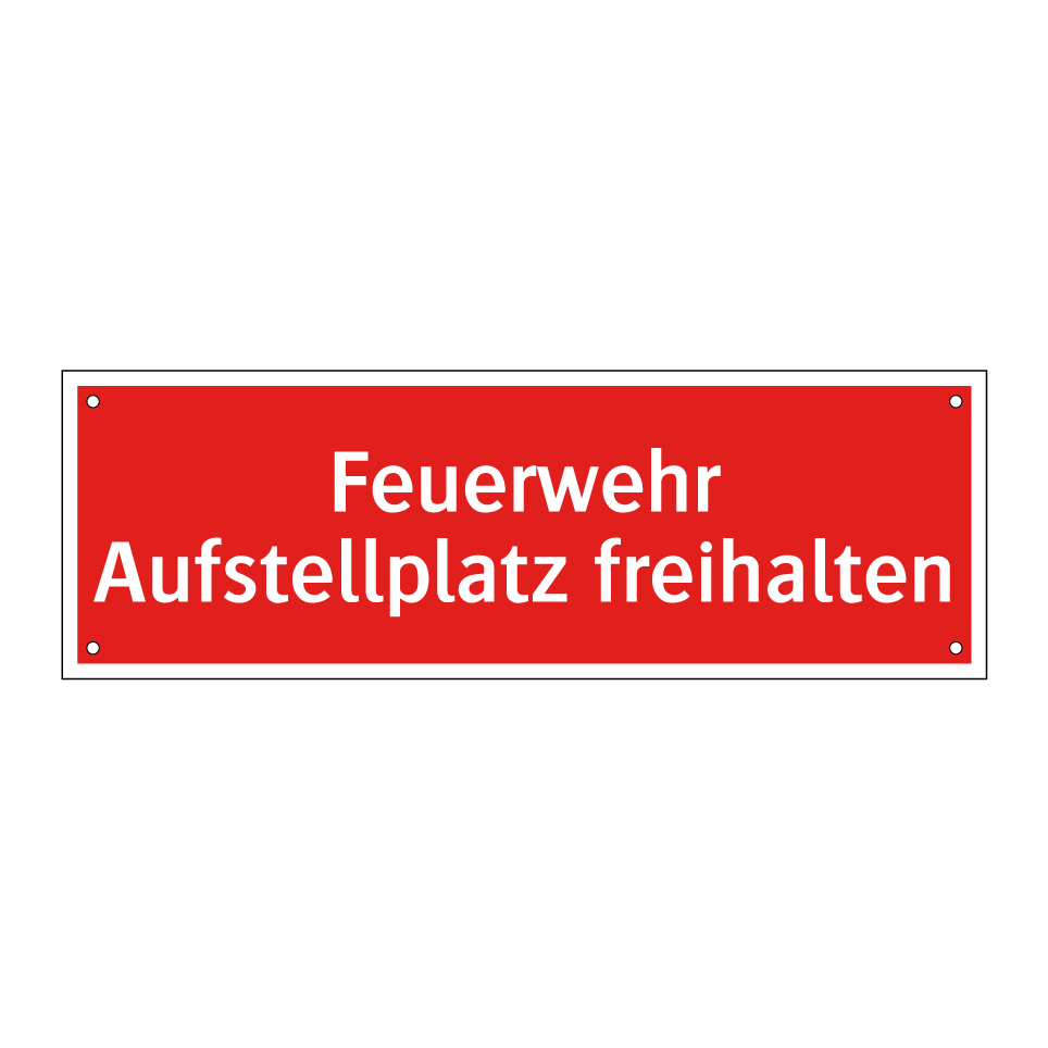 Feuerwehr Aufstellplatz freihalten