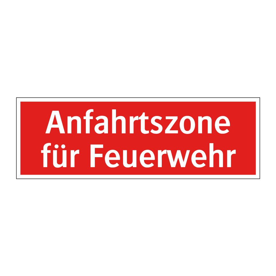Anfahrtszone für Feuerwehr