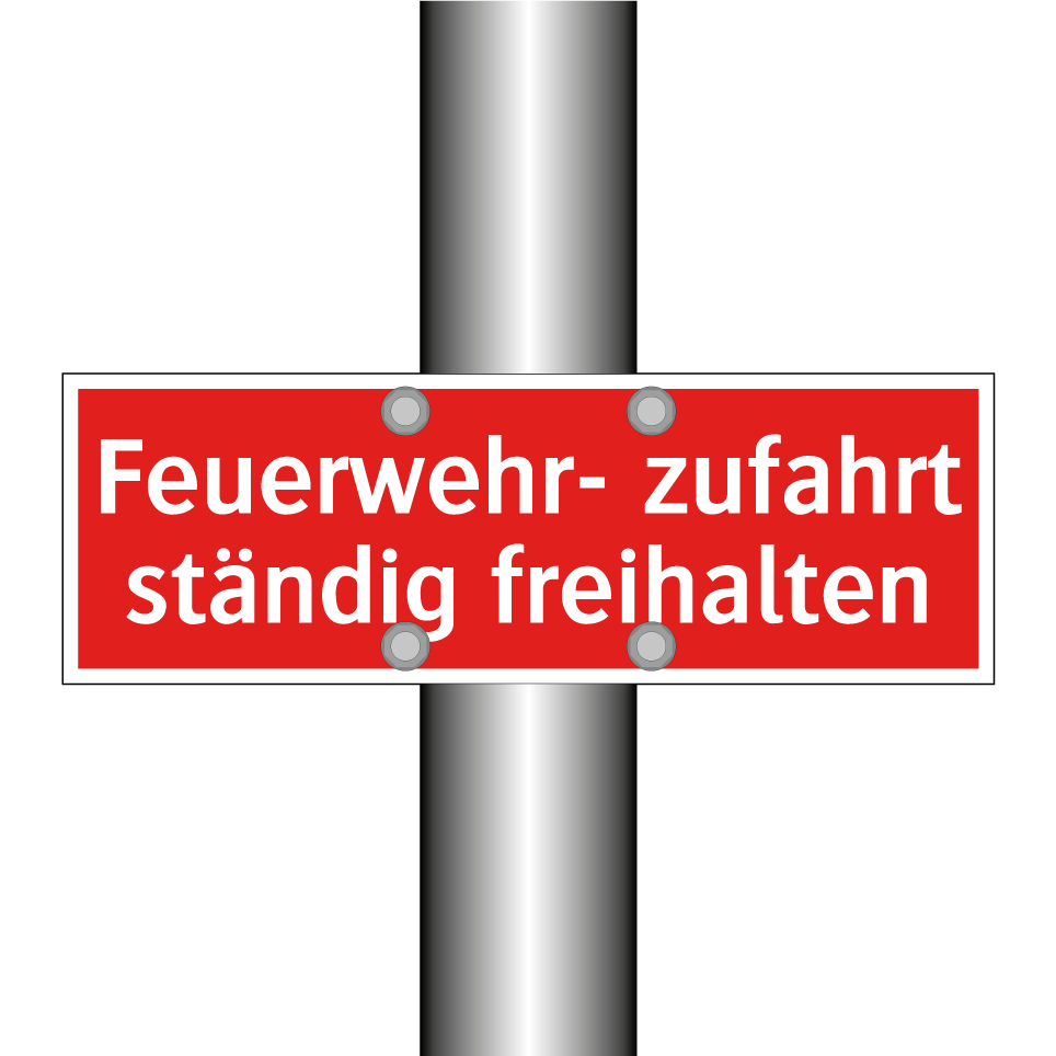 Feuerwehr- zufahrt ständig freihalten
