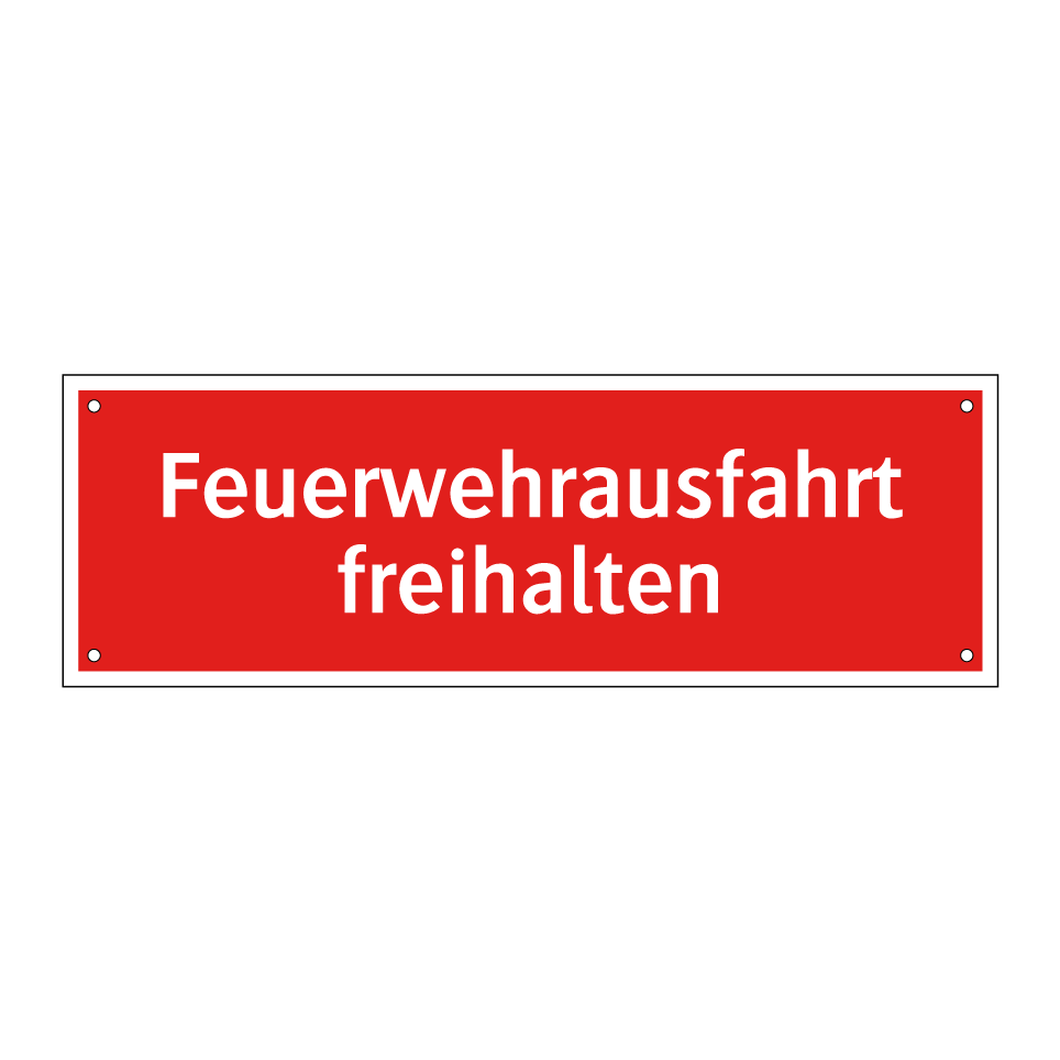 Feuerwehrausfahrt freihalten