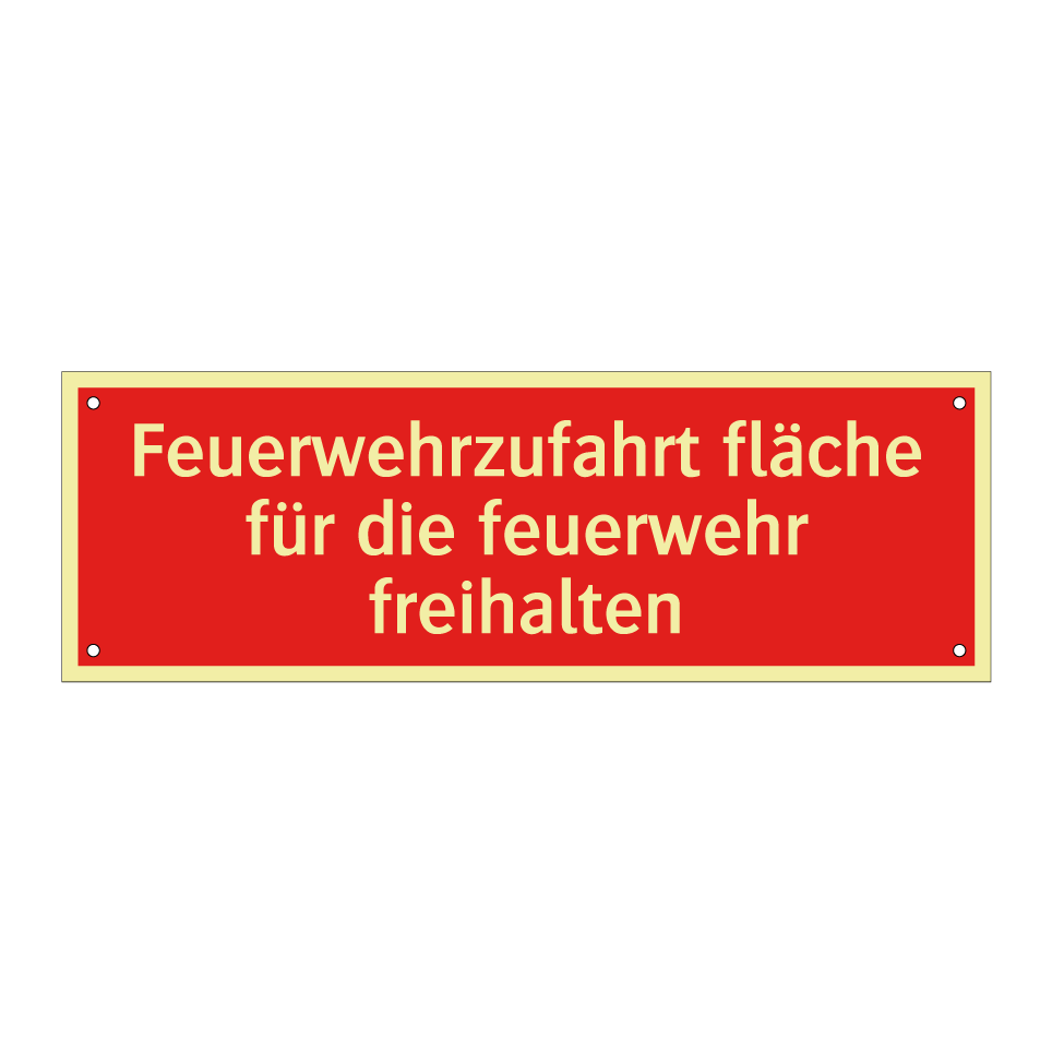 Feuerwehrzufahrt fläche für die feuerwehr freihalten