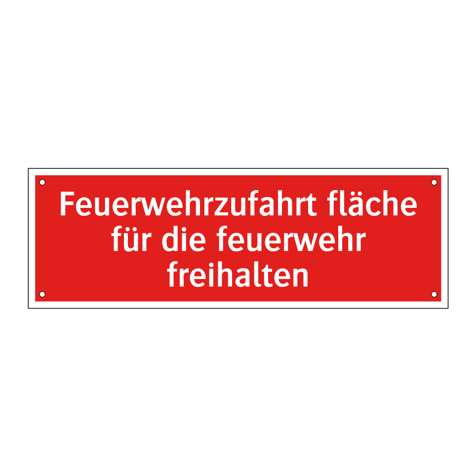 Feuerwehrzufahrt fläche für die feuerwehr freihalten