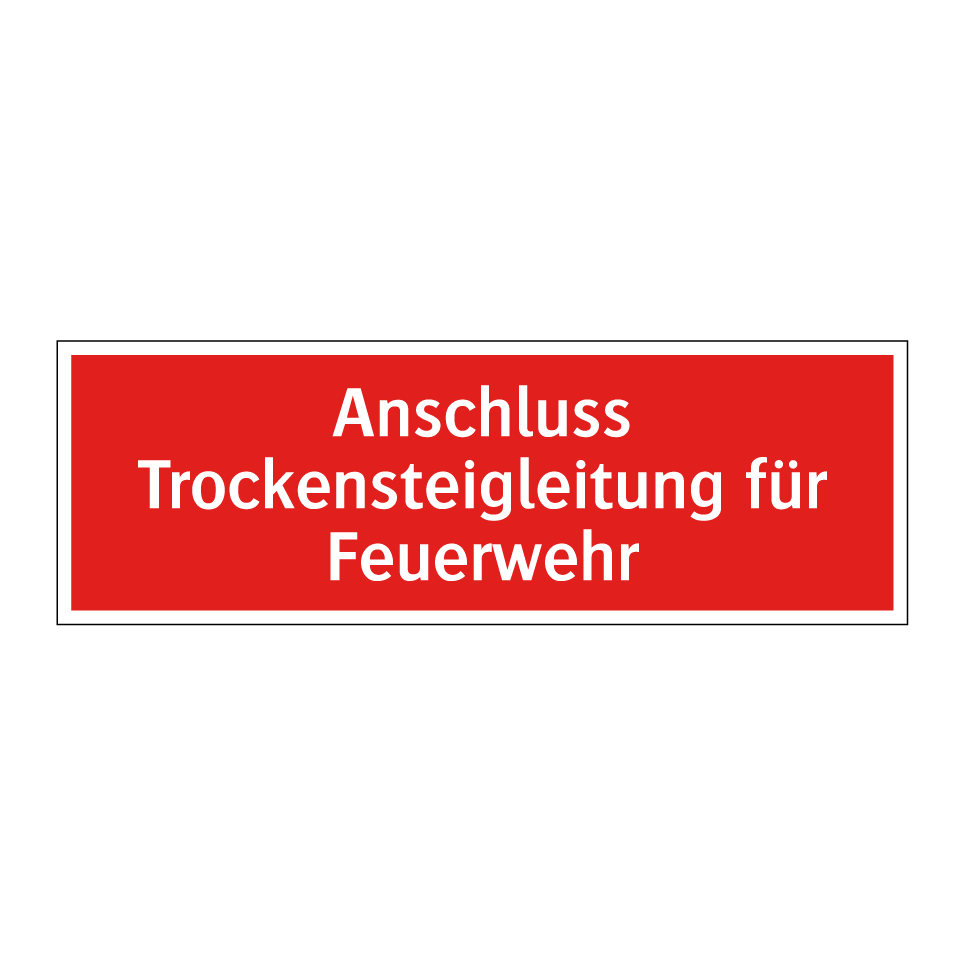 Anschluss Trockensteigleitung für Feuerwehr