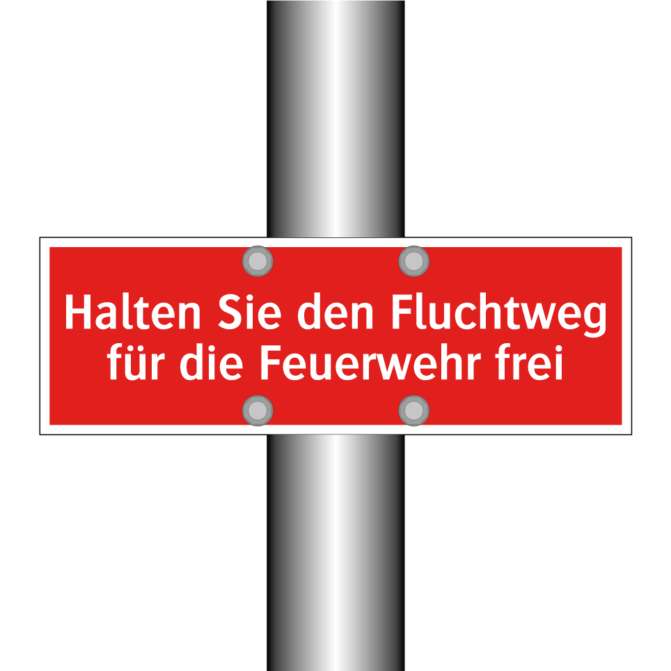 Halten Sie den Fluchtweg für die Feuerwehr frei