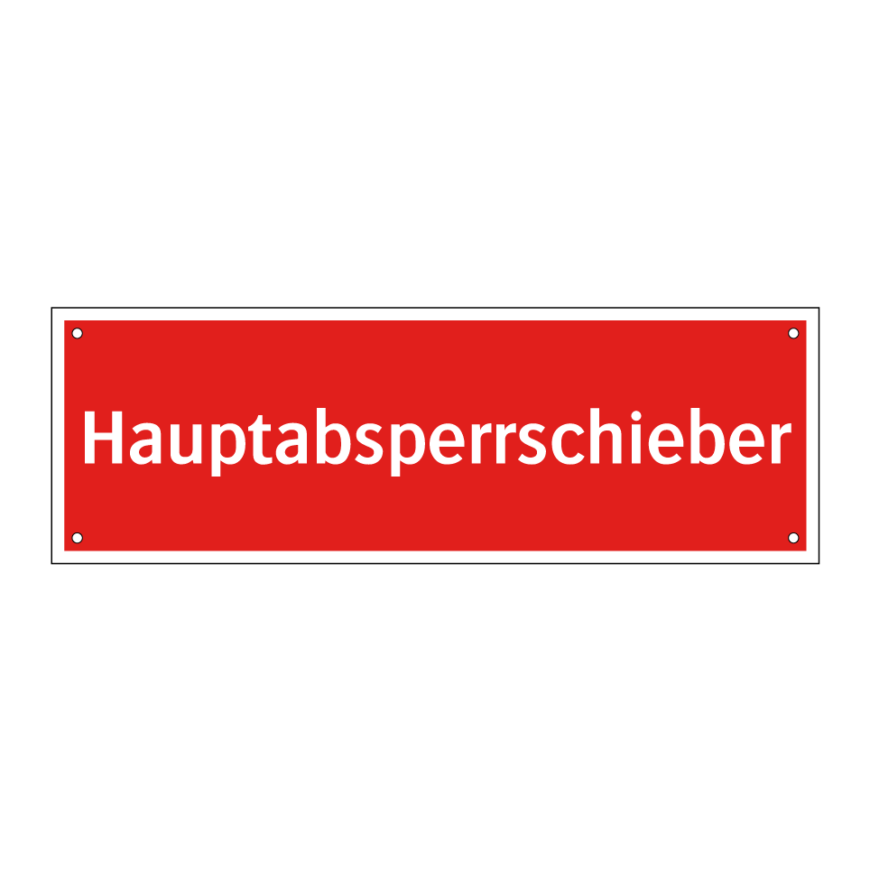 Hauptabsperrschieber
