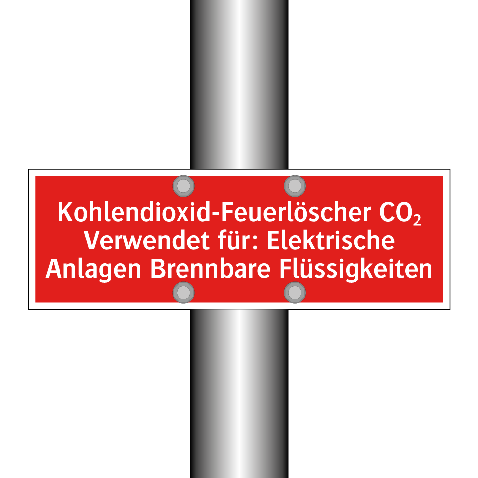 Kohlendioxid-Feuerlöscher CO₂ Verwendet für: Elektrische Anlagen Brennbare Flüssigkeiten