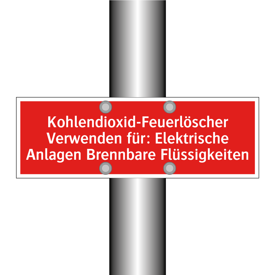 Kohlendioxid-Feuerlöscher Verwenden für: Elektrische Anlagen Brennbare Flüssigkeiten