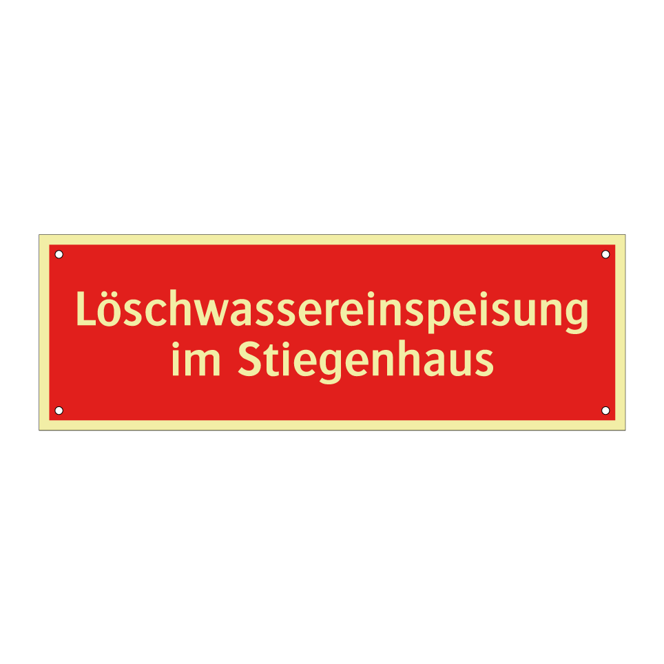 Löschwassereinspeisung im Stiegenhaus