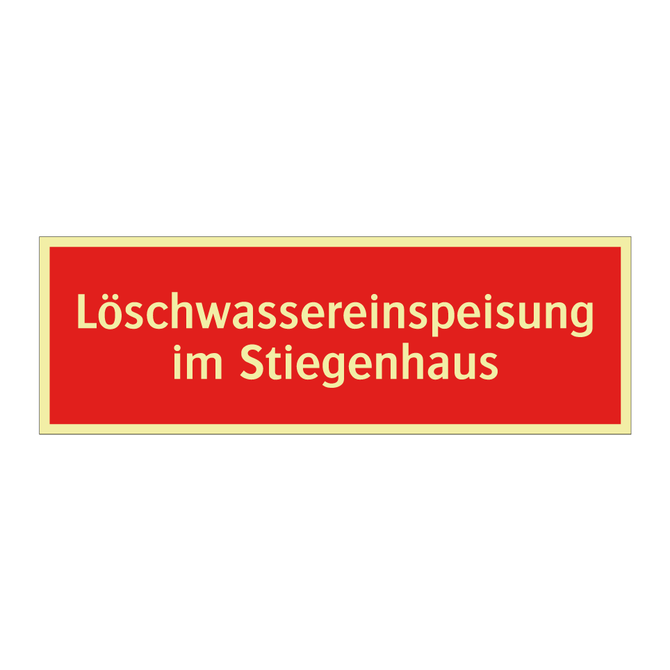 Löschwassereinspeisung im Stiegenhaus