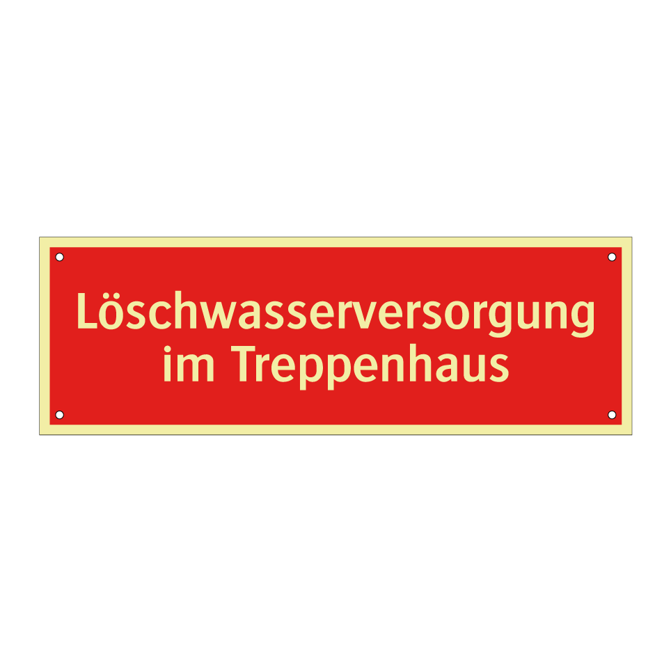 Löschwasserversorgung im Treppenhaus