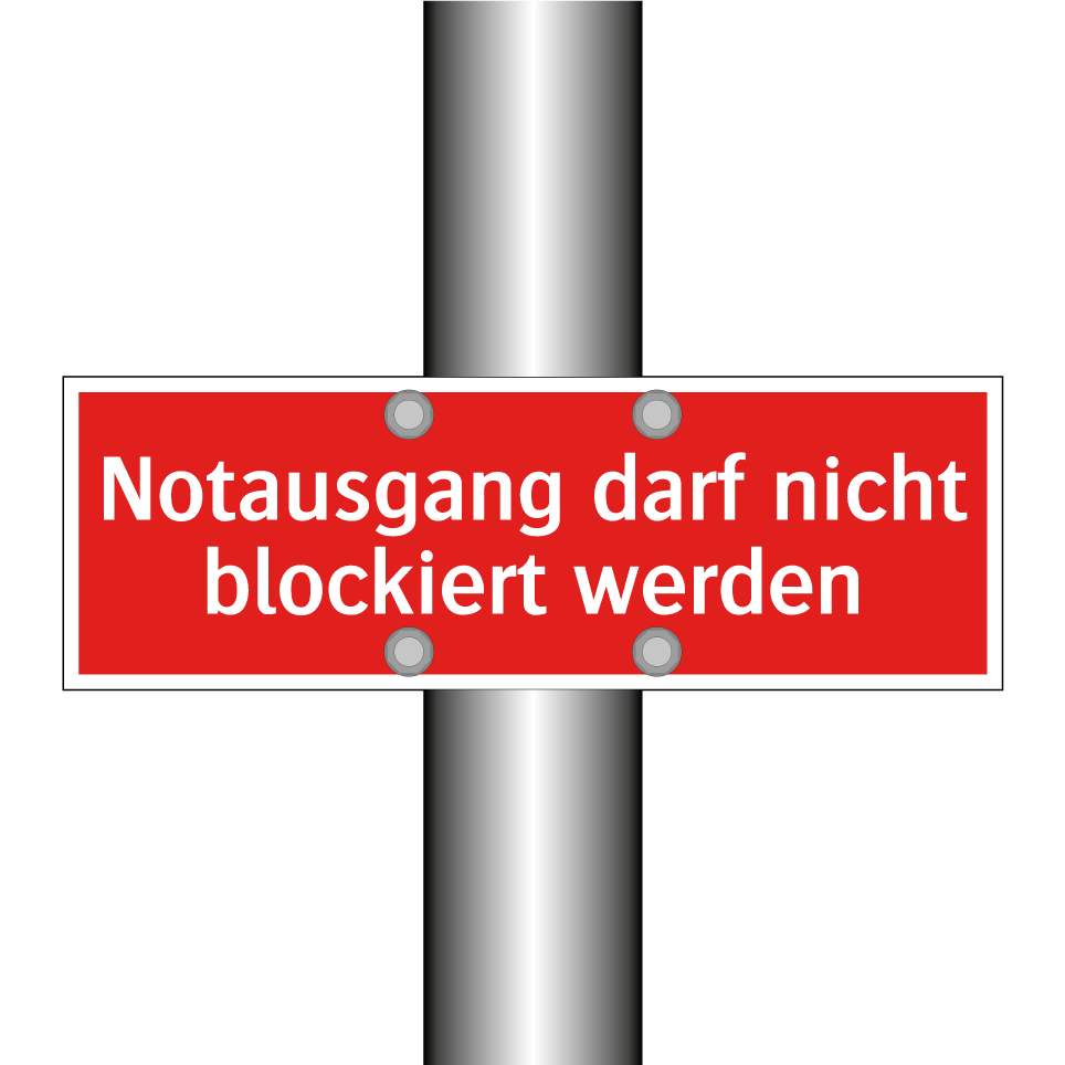 Notausgang darf nicht blockiert werden