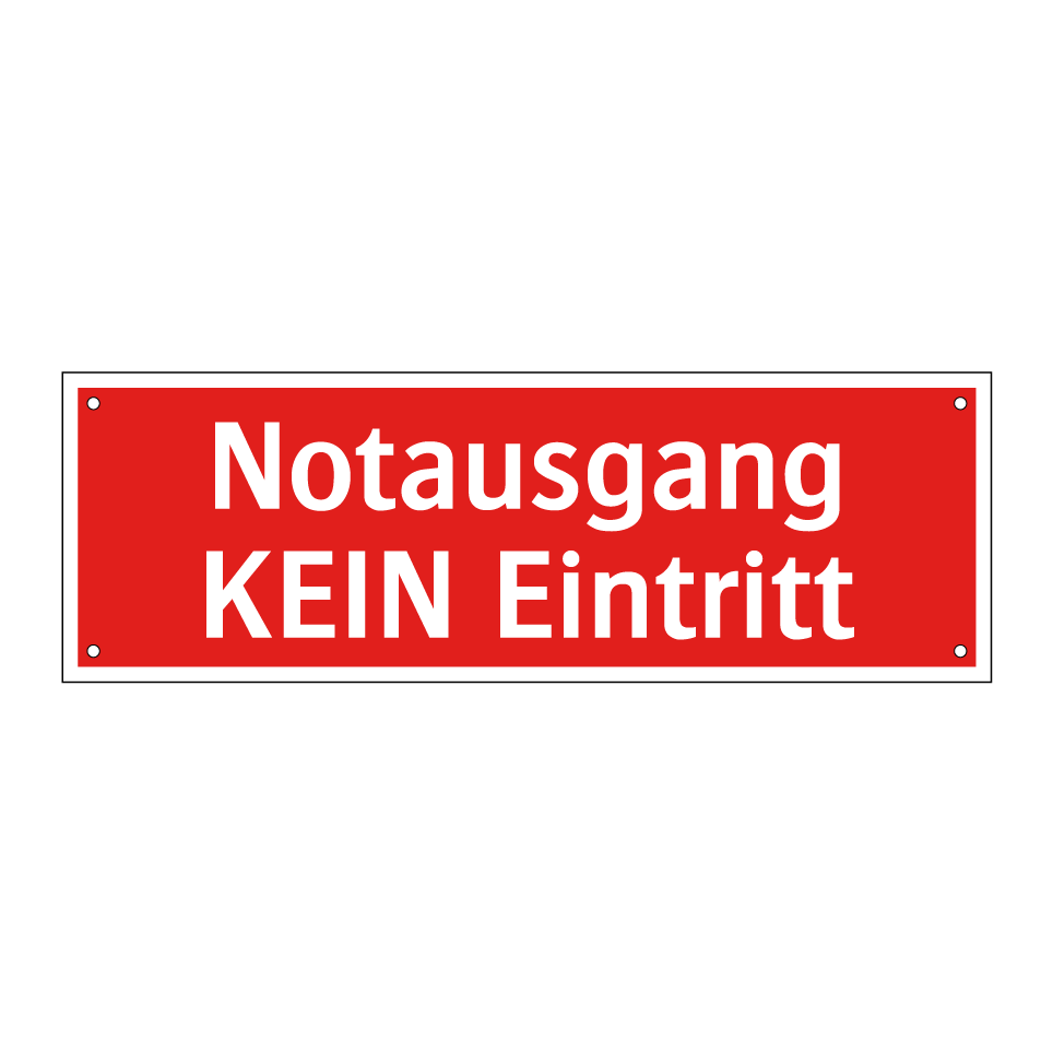 Notausgang KEIN Eintritt