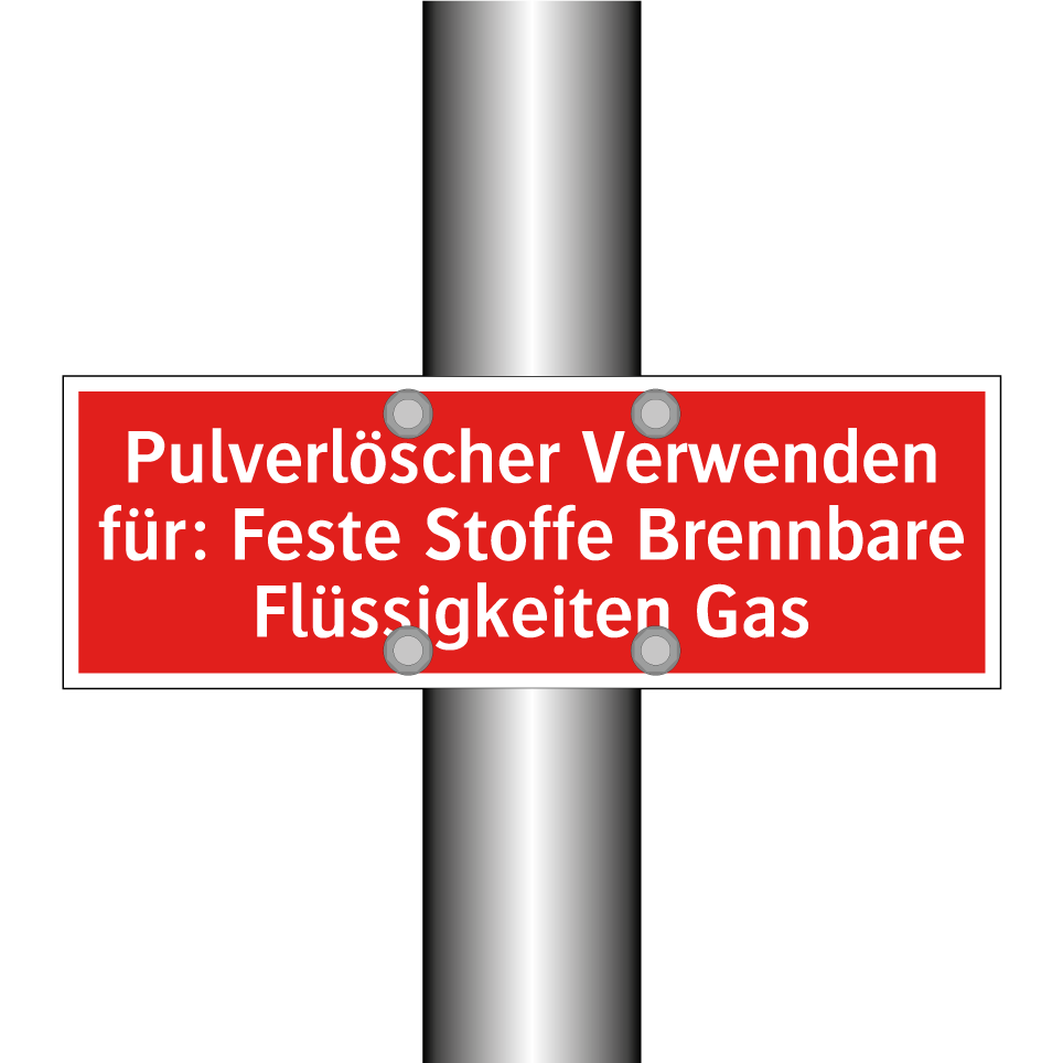 Pulverlöscher Verwenden für: Feste Stoffe Brennbare Flüssigkeiten Gas