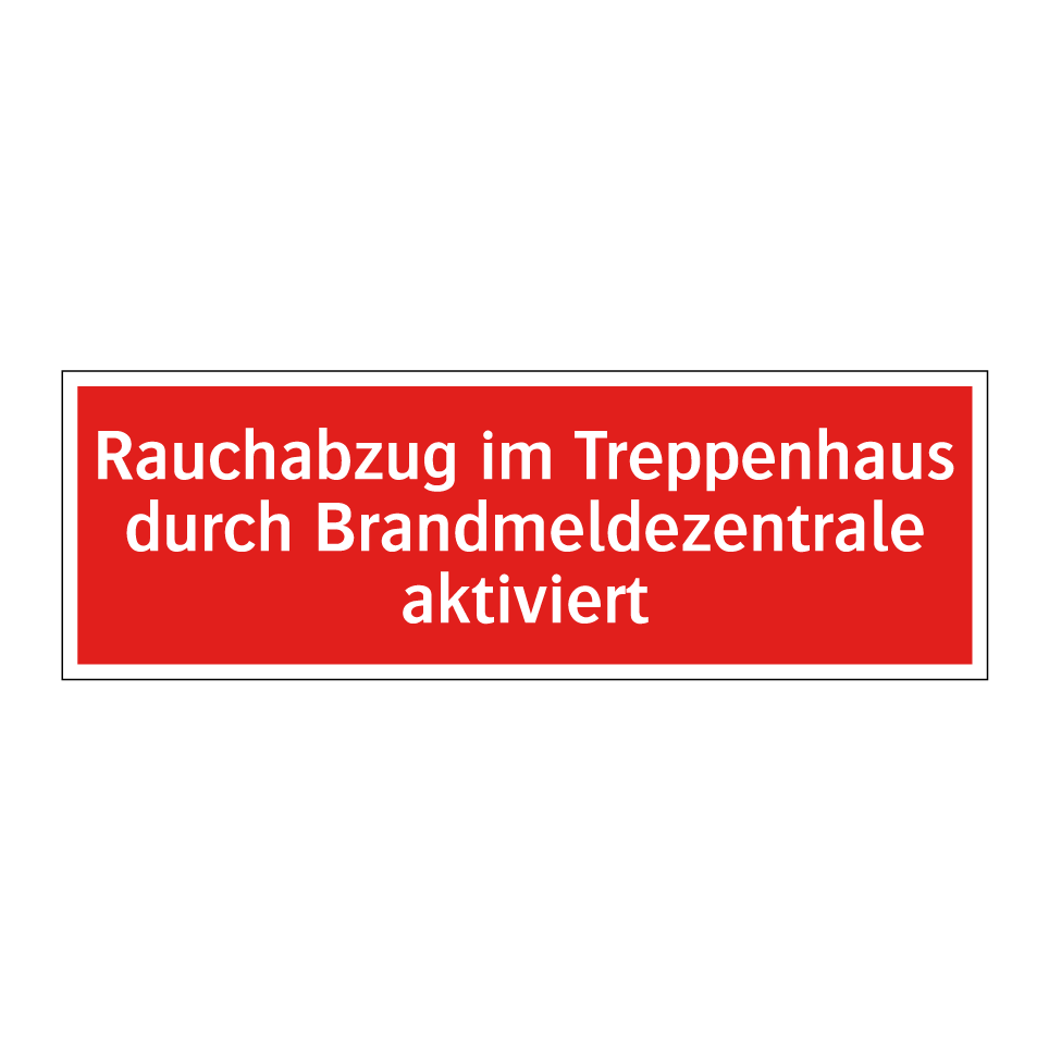 Rauchabzug im Treppenhaus durch Brandmeldezentrale aktiviert
