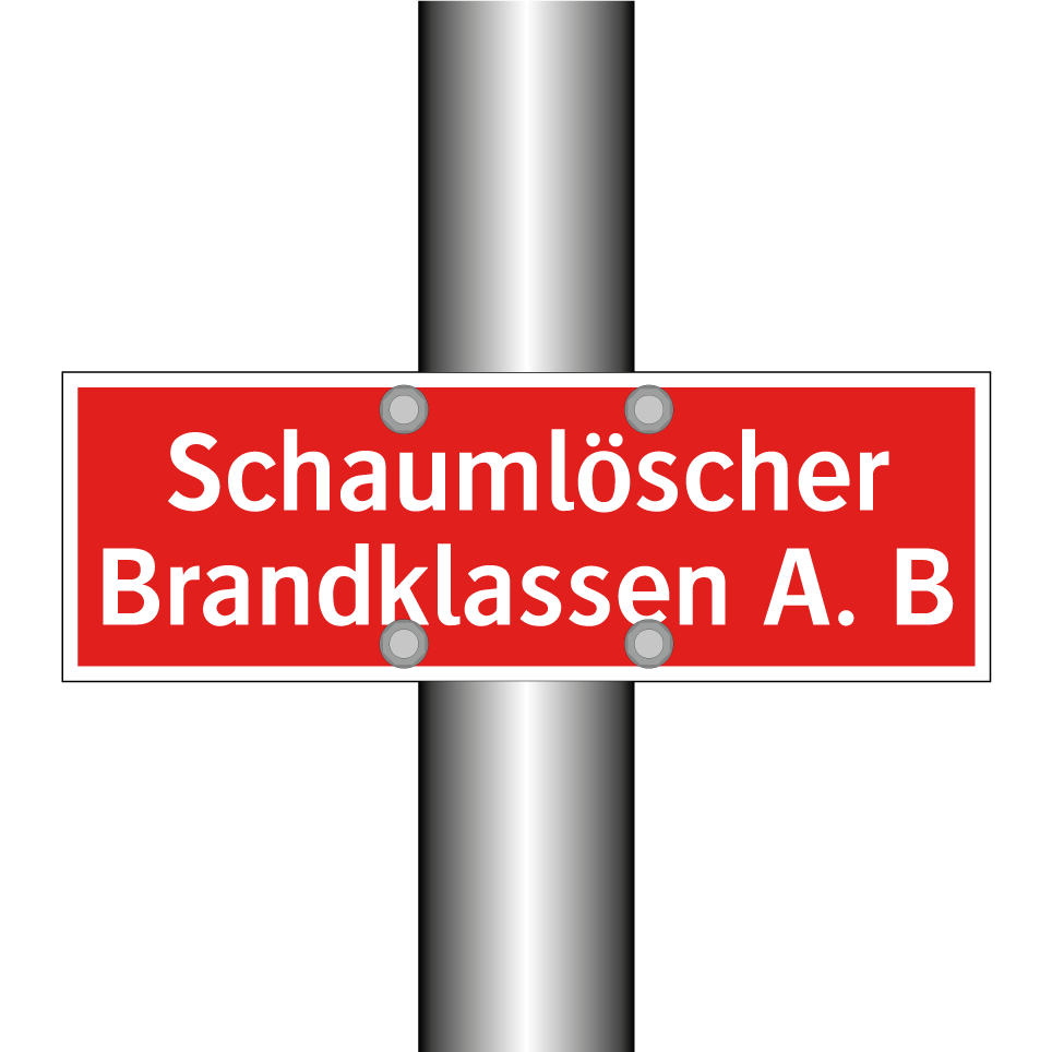 Schaumlöscher Brandklassen A. B