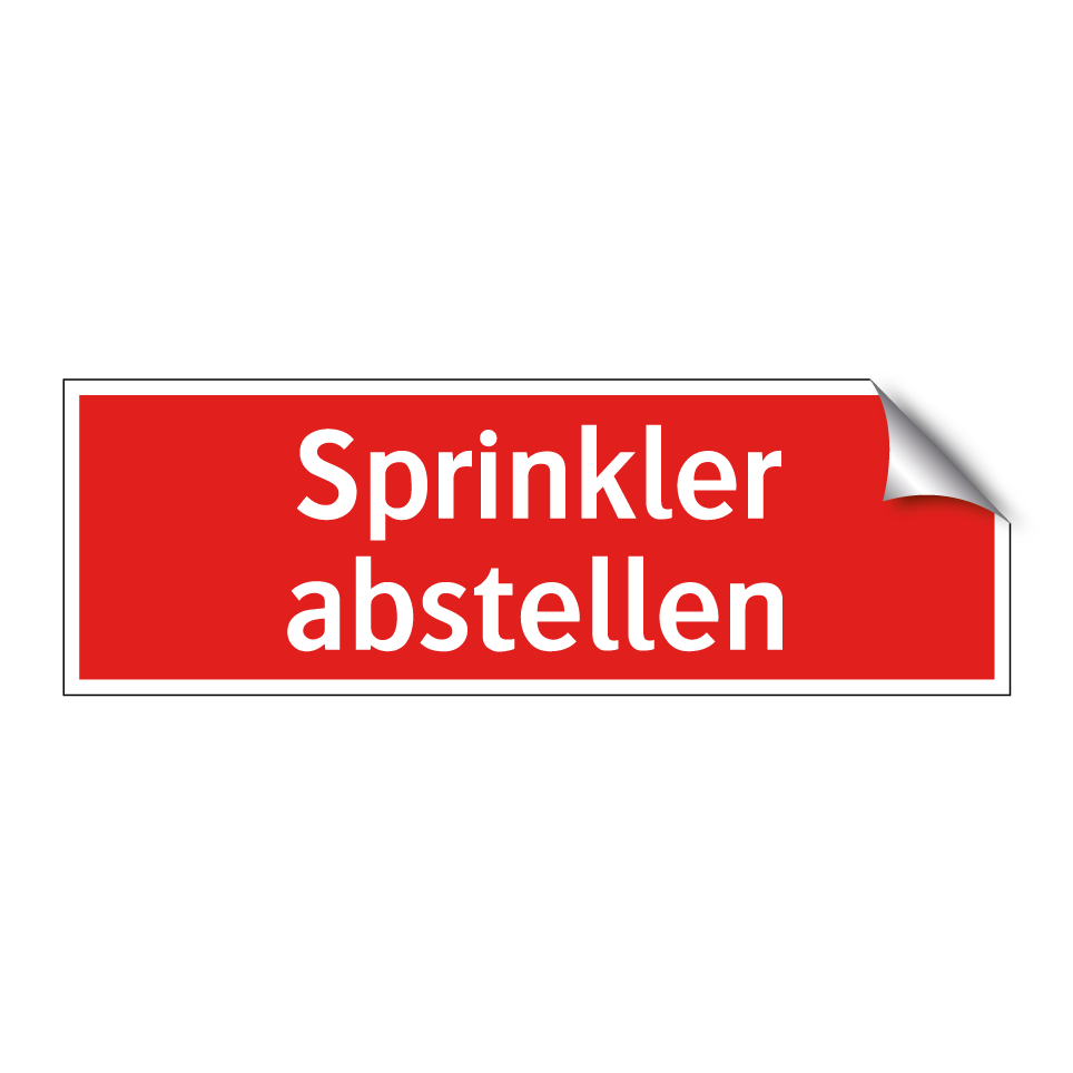 Sprinkler abstellen
