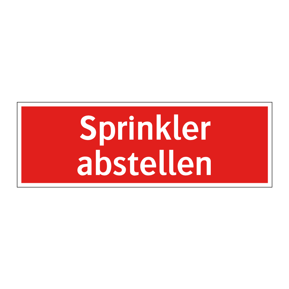 Sprinkler abstellen