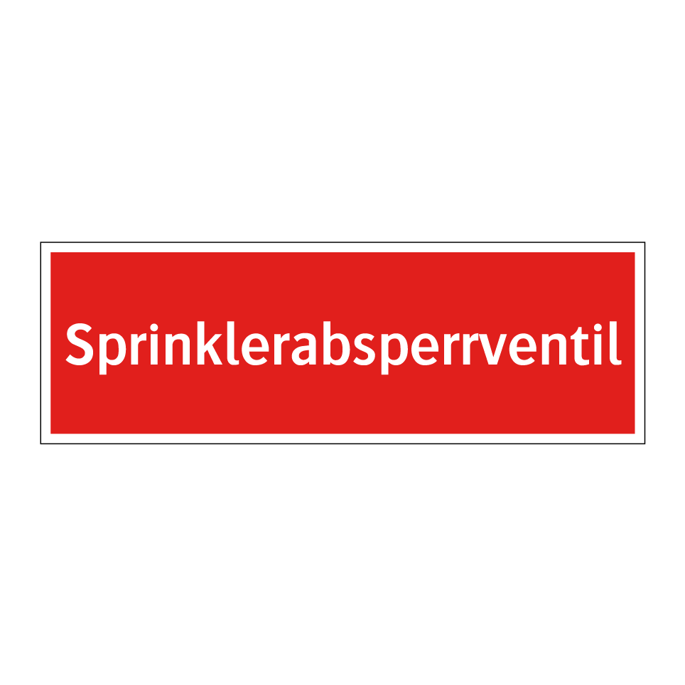 Sprinklerabsperrventil
