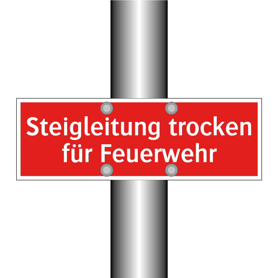 Steigleitung trocken für Feuerwehr