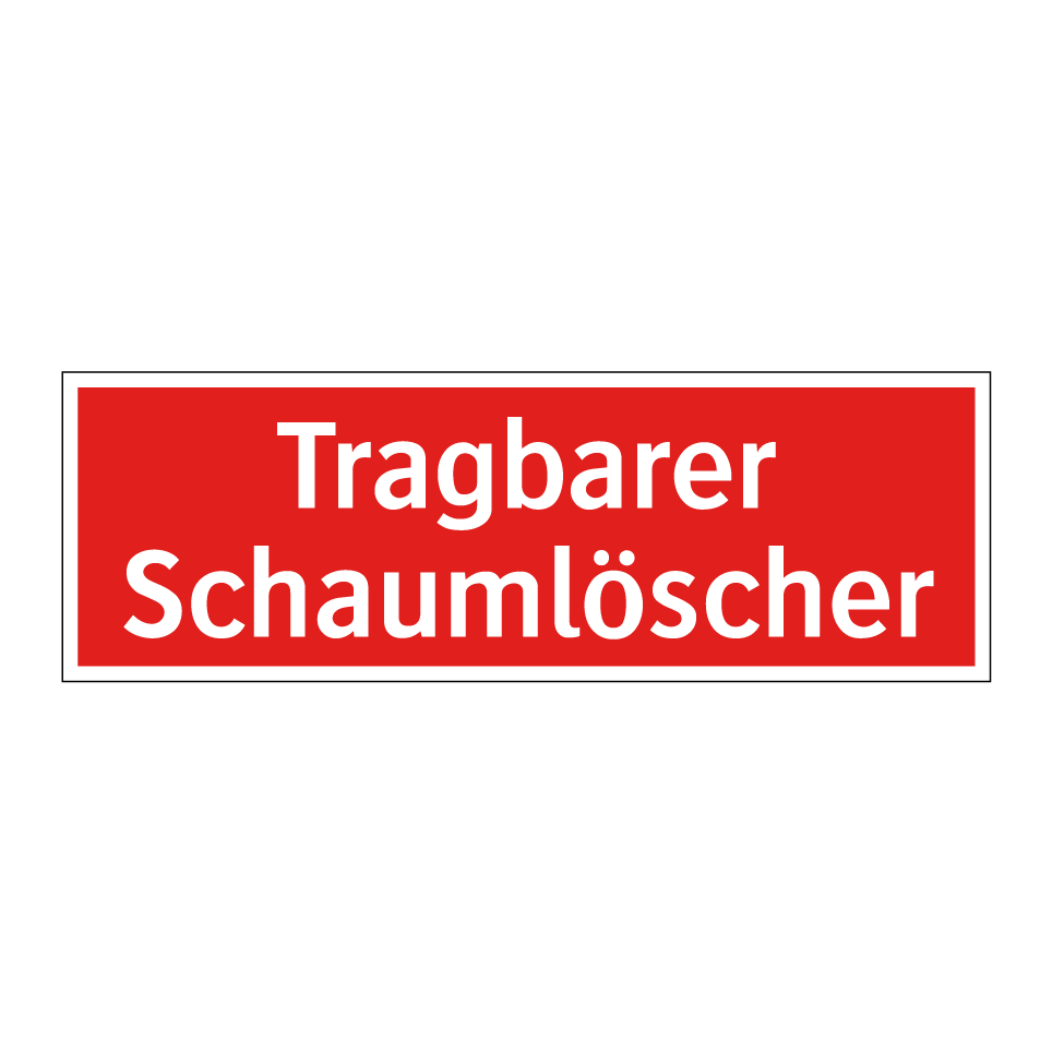 Tragbarer Schaumlöscher