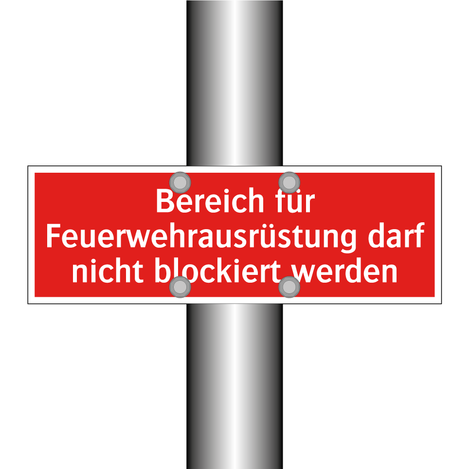 Bereich für Feuerwehrausrüstung darf nicht blockiert werden