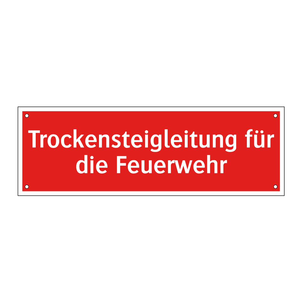 Trockensteigleitung für die Feuerwehr