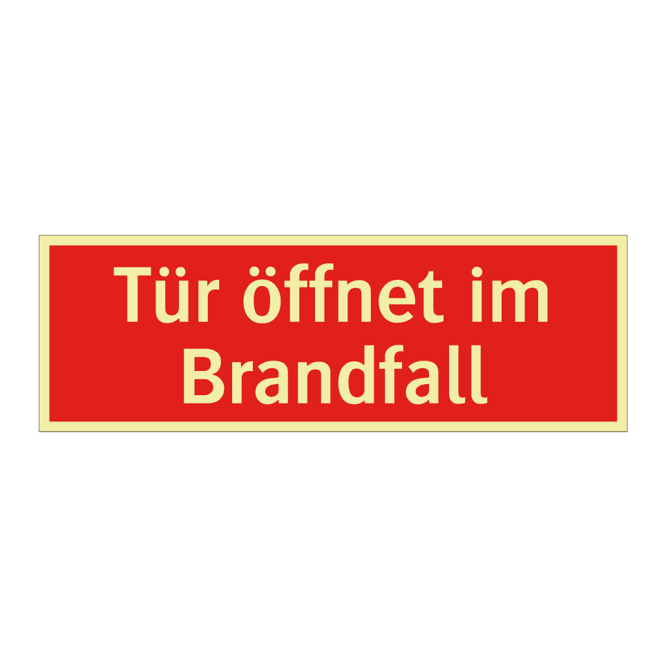 Tür öffnet im Brandfall