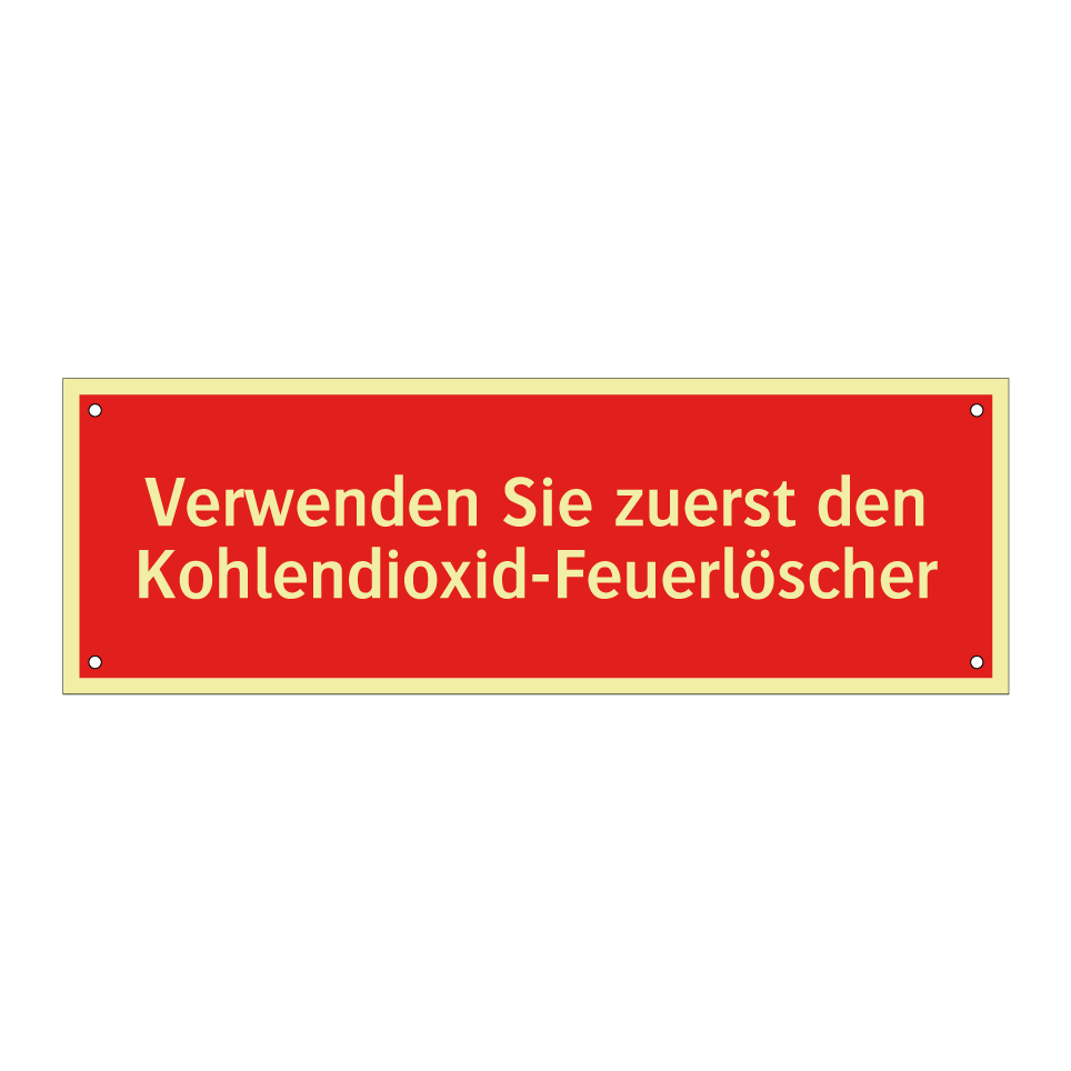 Verwenden Sie zuerst den Kohlendioxid-Feuerlöscher