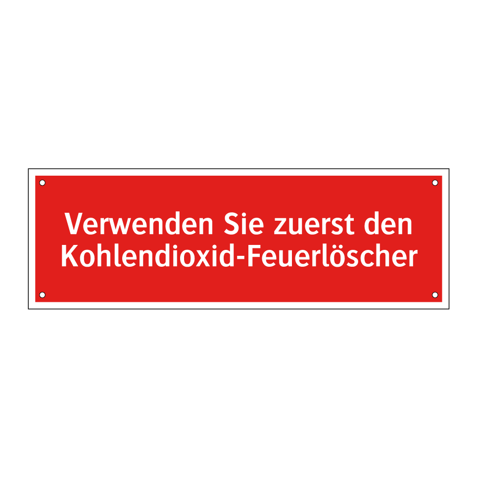 Verwenden Sie zuerst den Kohlendioxid-Feuerlöscher