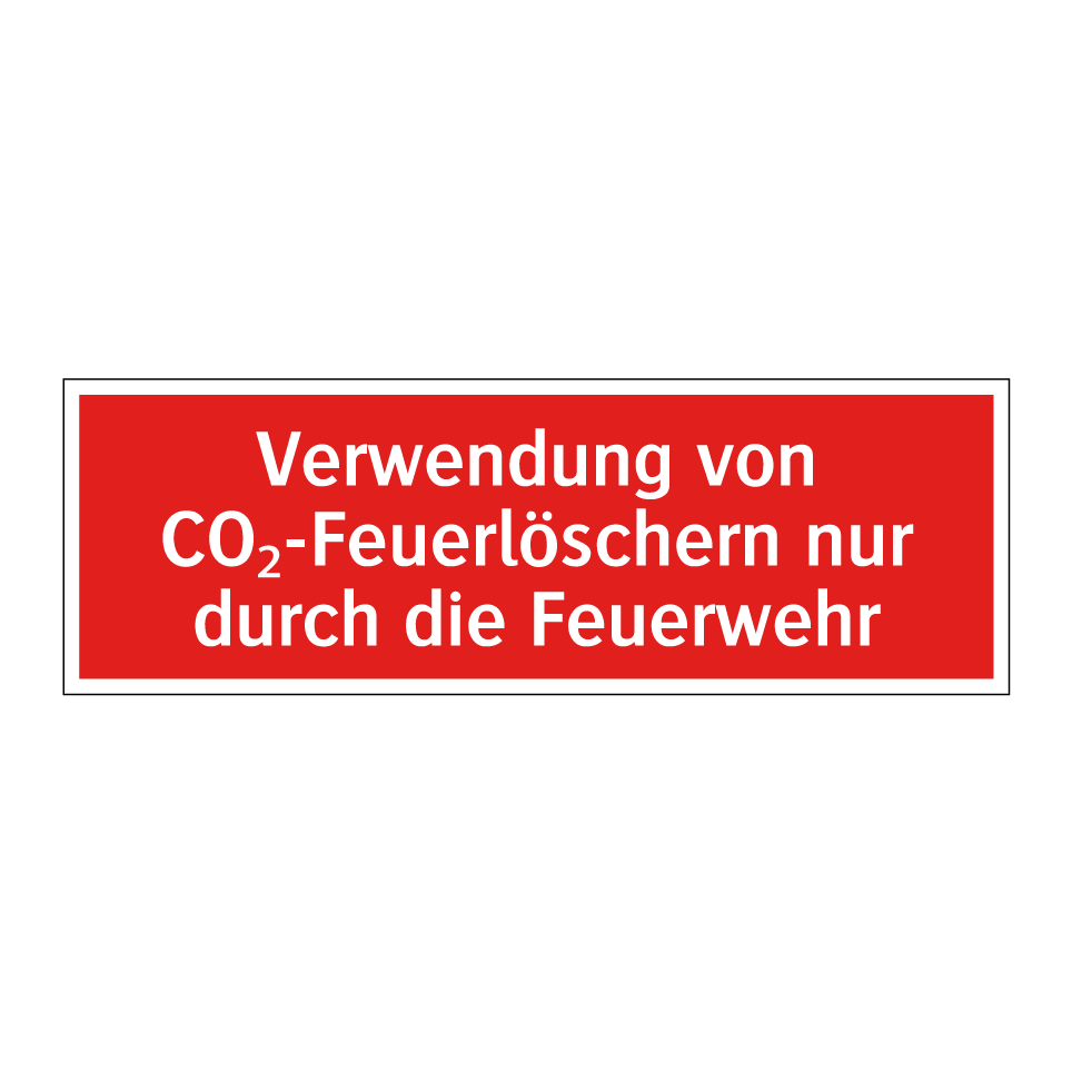 Verwendung von CO₂-Feuerlöschern nur durch die Feuerwehr