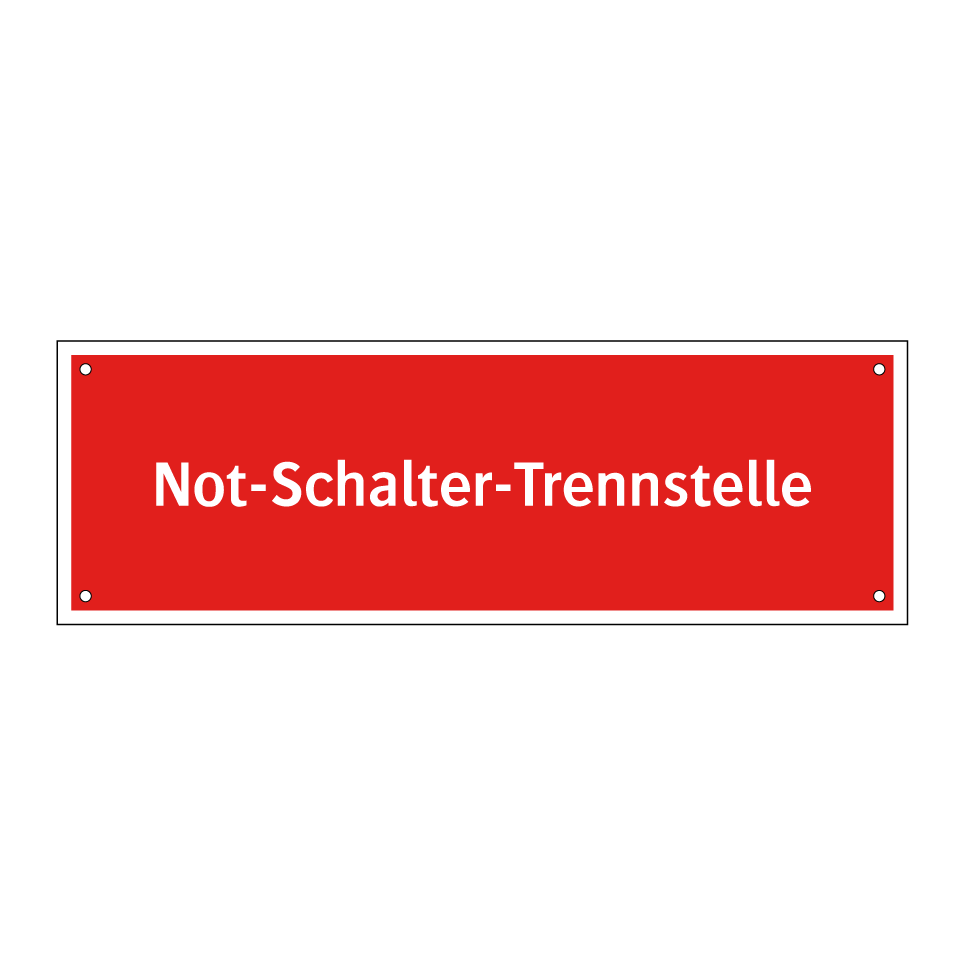 Not-Schalter-Trennstelle