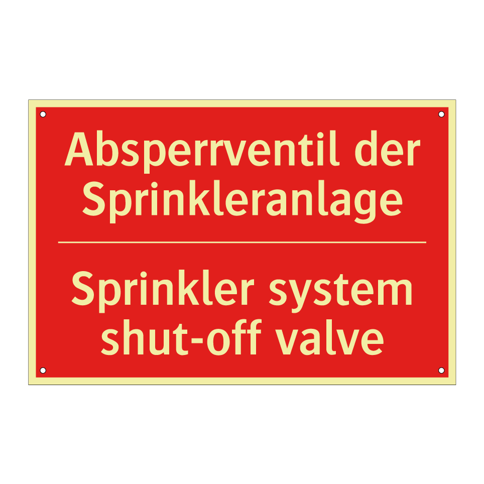 Absperrventil der Sprinkleranlage/.../ - Sprinkler system shut-off valve/.../