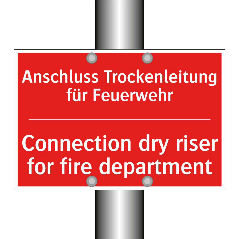 Anschluss Trockenleitung für Feuerwehr/.../ - Connection dry riser for fire /.../