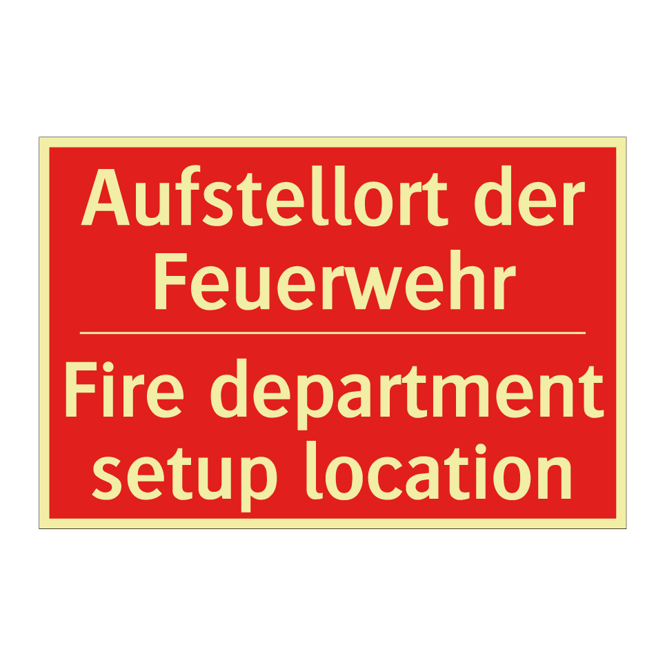 Aufstellort der Feuerwehr - Fire department setup location